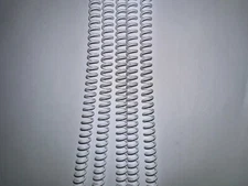 Plastic Coils 8 mm Diameter 4:1 Pitch 12" Length White Color 100 Qty U.S. Made