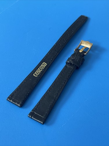 CONCORD WATCH LEATHER STRAP WITH GOLD PLATED BUCKLE 11mm - Picture 8 of 10