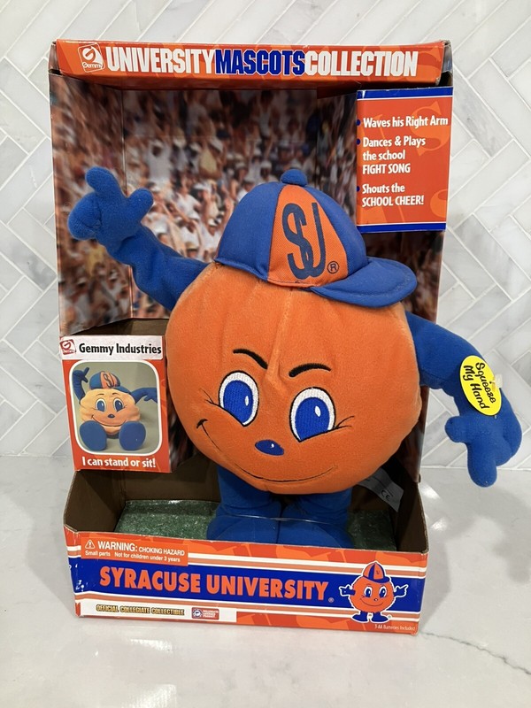 Syracuse University Gemmy Mascot Plush Songs/Moving 12” figure College Excellent