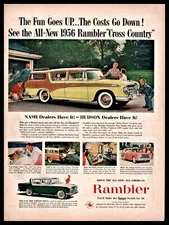 1956 American Motors RAMBLER 4-door Station Wagon Classic Car Photo AD