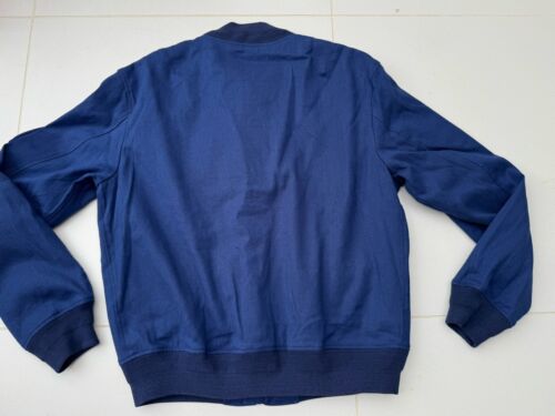 New Polo Ralph Lauren Men's Navy Linen-Cotton Stretch Bomber Jacket Size M - Picture 8 of 8