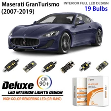 19 Bulbs LED Light Bulbs Interior Light Kit for Maserati GranTurismo 2007-2019