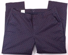 NWT Women's Tommy Hilfiger Madison Stretch Slim Chino Blue/Red Triangles 18  69