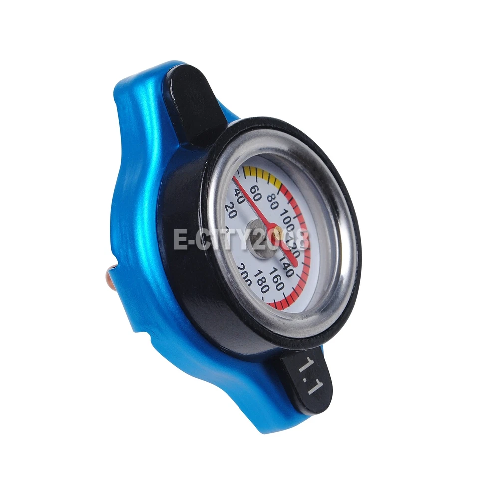 Cubierta de tapa de radiador medidor termostático para automóvil cabeza pequeña con medidor de temperatura del agua 1,1 bar Foto 4 de 4