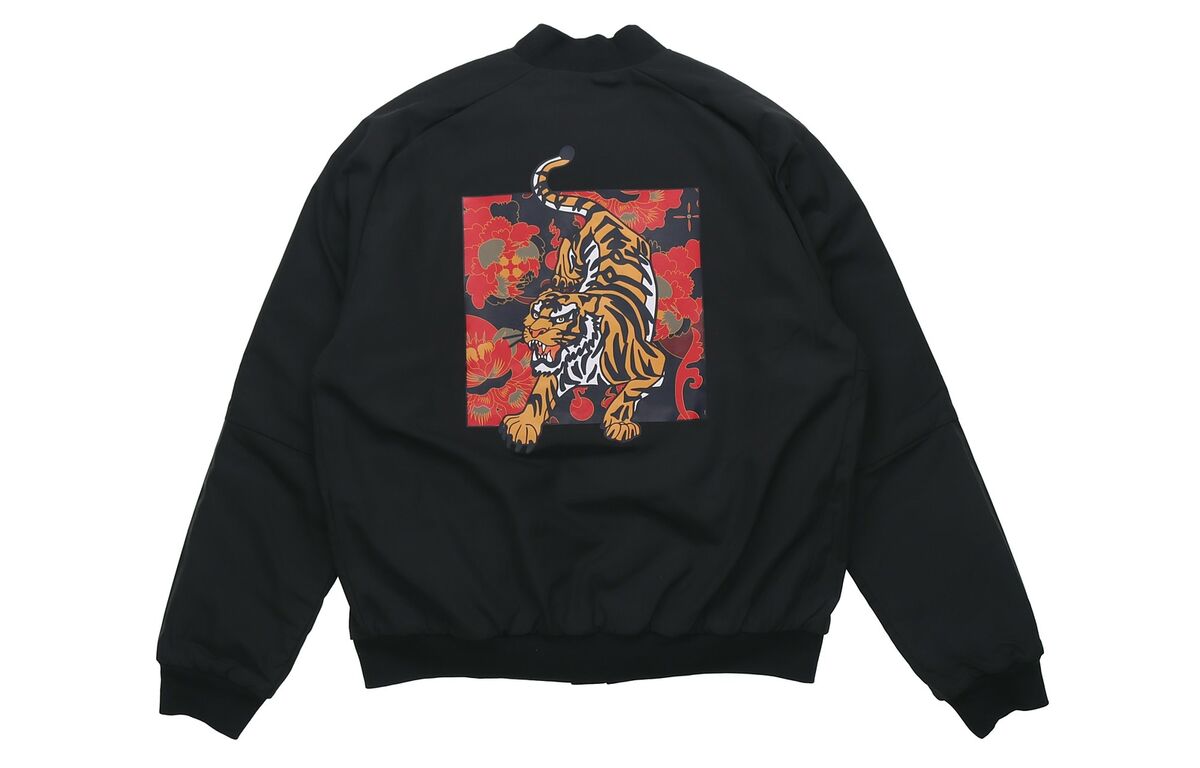 Chinese New Year Tiger Pattern Fitted Zip Bomber Jacket - GG0777 Chinese New Year Tiger Pattern Fitted Zip Bomber Jacket - GG0777