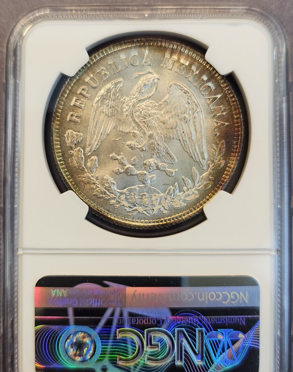 1903 Zs FZ MEXICO SILVER 1 PESO NGC MS 65+ ABSOLUTELY STUNNING