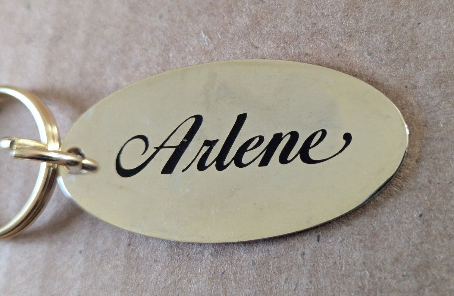 Arlene Keychain Ring Solid Brass - image 3