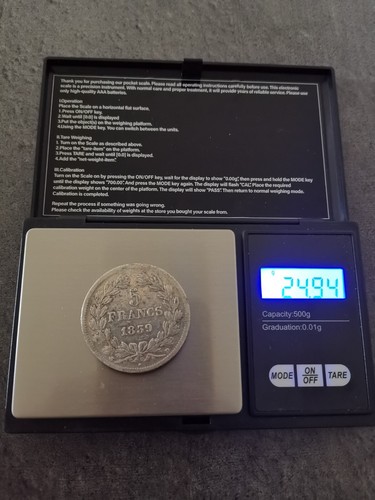 5 FRANCS ARGENT LOUIS PHILIPPE I 1839 D LYON ARCHE DOMARD 2è RET. 501057 EX. - Picture 3 of 4