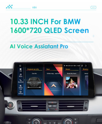 For BMW 5er E60 E61 CIC 10.33'' Android 12 8-Core Car GPS Stereo Carplay BT5.0 HD