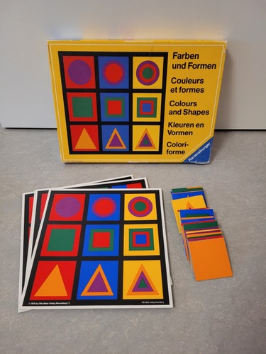 Ravensburger: 1986 Farben und Formen (1 Deckkärtchen fehlt) ansonsten komplett - Bild 12 von 13
