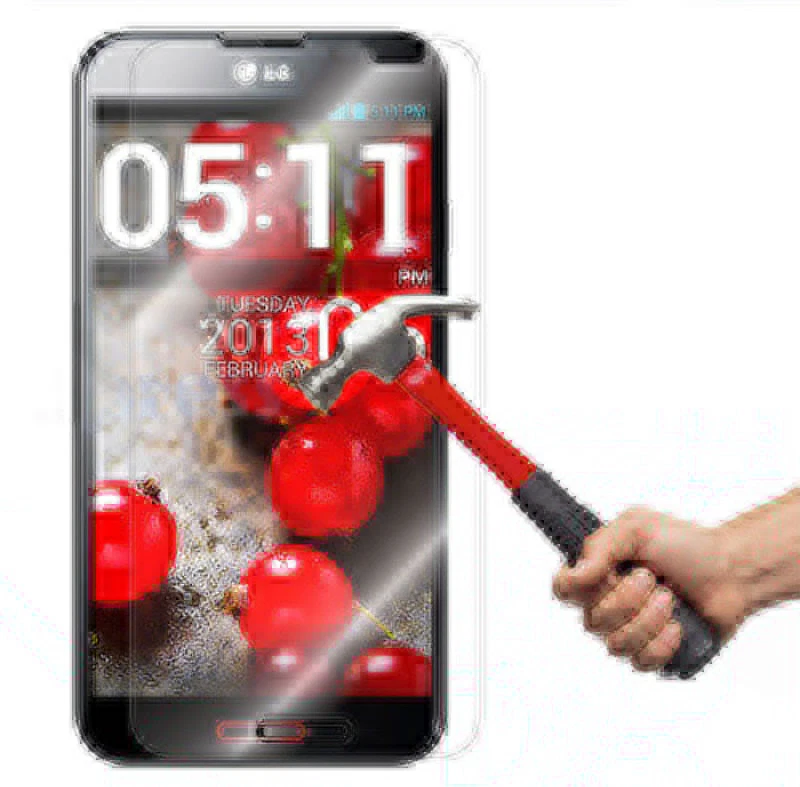 Protector de pantalla de película de vidrio templado real premium de EE. UU. para LG Optimus G Pro E980 Foto 2 de 4