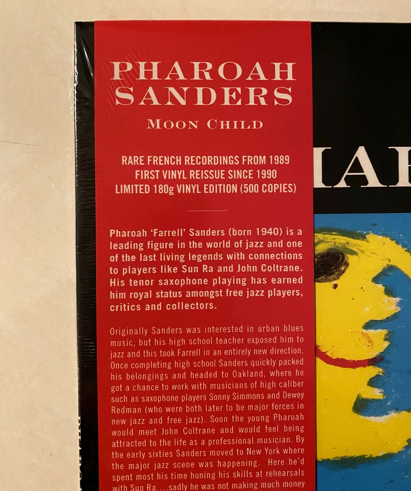 PHAROAH SANDERS Moon Child limited 180 gram BLACK vinyl SEALED LP - Image 3 of 3
