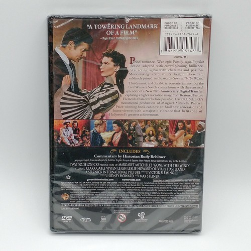 Gone with the Wind / DVD / 70th Anniversary Edition / New Sealed - Picture 2 of 3