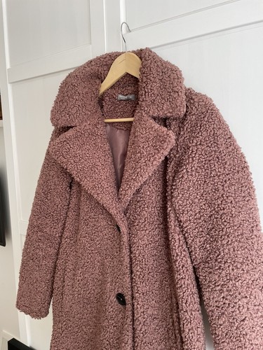 NUTMEG stunning dusky rose teddy coat 