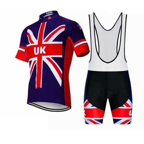 Countries Cycling Team Kit Men's Short Sleeve Cycling Jersey and Bib Shorts Set - Picture 15 of 19