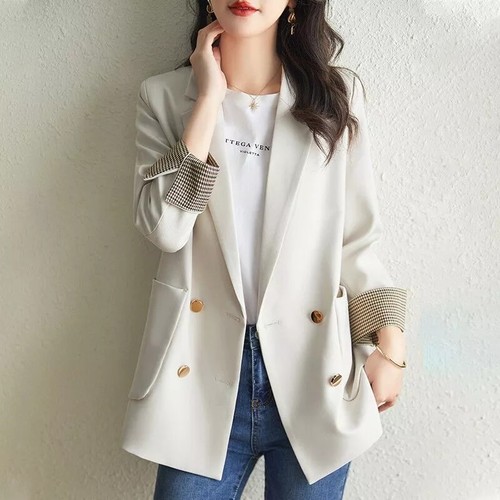 Veste Blazer Femme Satin Slim - Couleurs Blanc Et Noir, Tailles 34 à 40, Neuve Avec étiquettes, élégante Bureau