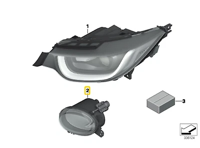 Genuine BMW Headlight Bumper Left BMW I I3 I01 i3 60Ah Rex 94Ah 