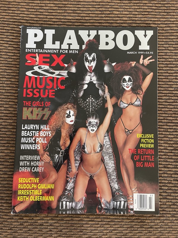 Playboy Magazine March 1999 KISS Music Issue Interview Drew Carey