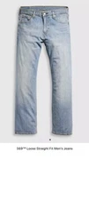 Levi's Men's 569 Loose Straight Fit Stretch Jeans - Light Wash - NWT - 40 X 30