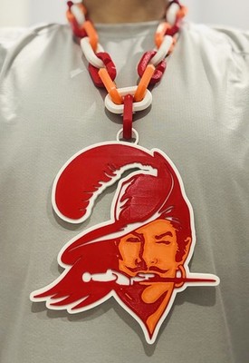  Tampa Bay Buccaneers Throwback Pirate 3d print Fan Chain (FAST FREE SHIPPING)