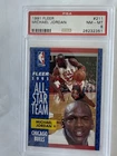 1991 FLEER MICHAEL JORDAN #211 All Star Bulls PSA 8 NM/MT