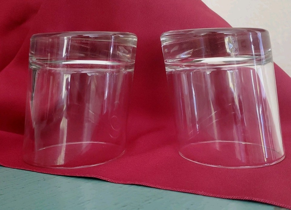2 Tilt Slanted Old Fashioned On The Rocks Glasses from Italy 3.75