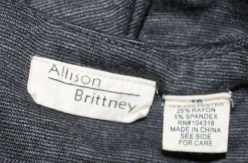 Allison Brittany Dress Studded Waist Zip Back Size 16 - Picture 6 of 6