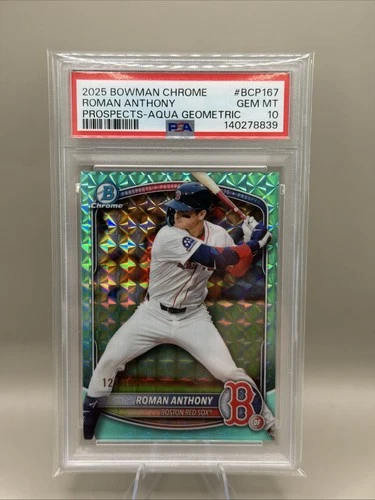 2025 Bowman Chrome - Roman Anthony Prospects Aqua Geometric /125 PSA 10