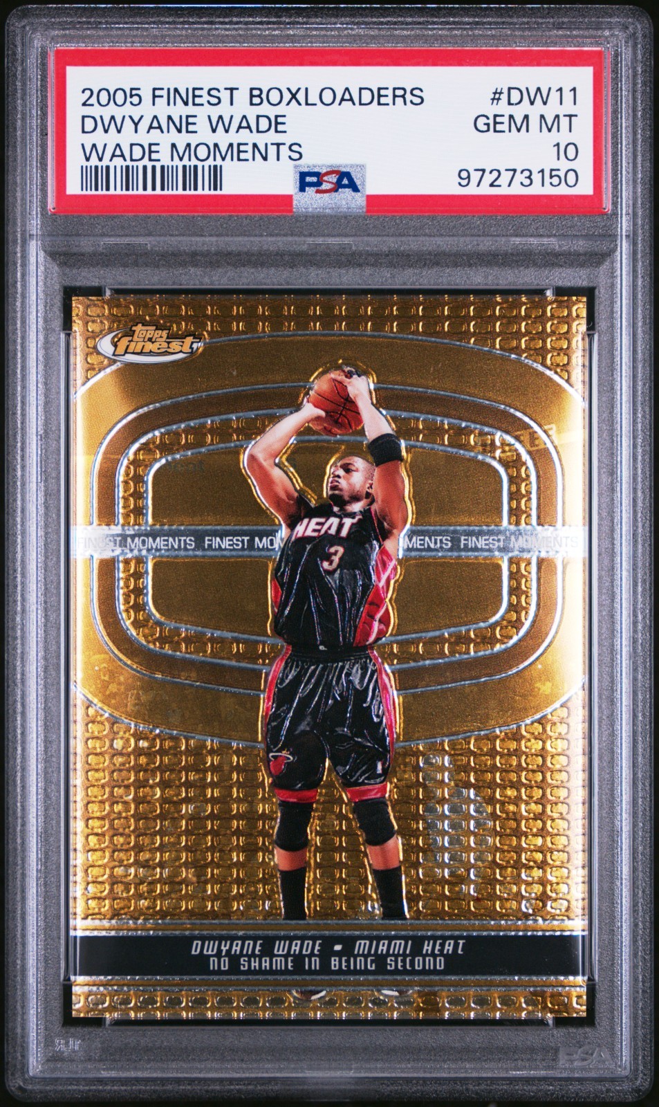 2005 Topps Finest Boxloaders Wade Moments /399 #DW11 Dwyane Wade PSA 10 GEM MT