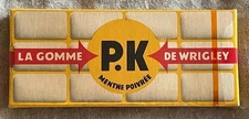 Full Pack Rare c1940s Wrigley's P.K. PEPPERMINT Gum Unopened Pack Chewing Gum