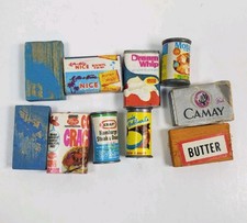 Dollhouse Miniature Kitchen Food Used Accessories Lot Wood  Plastic X9 