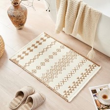 Boho Bath mat for Bathroom Floor Non Slip, Acrylic Blend Cute Bath Rugs with
