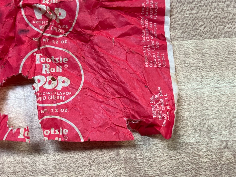 Rare Vintage Tootsie Pop No Kids Wrapper Wild Cherry - Image 3 of 4