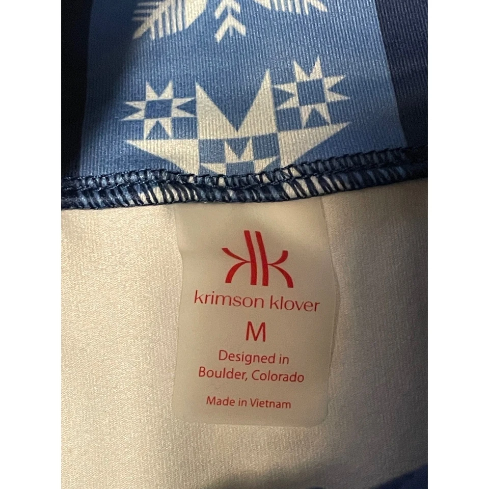 Krimson Klover Womens Snowflake Quarter Zip Pullover Top Size M - Image 3 of 4