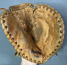 Vintage Franklin Cowhide Catcher Mitt 1305 Right Hand Throw Hand Crafted Japan