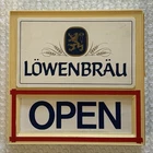 Rare Vintage Lowenbrau Open Closed Beer Bar Sign Miller Brewing Company Man Cave