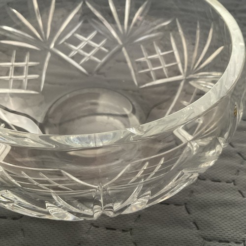 Vintage Finest Crystal Bowl Heavy Fruit Bowl ROYAL DOULTON Bowl 20cm Dia - Picture 3 of 5