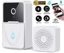 WiFi Smart Doorbell Wireless Security Intercom Video Camera Bell Chime White