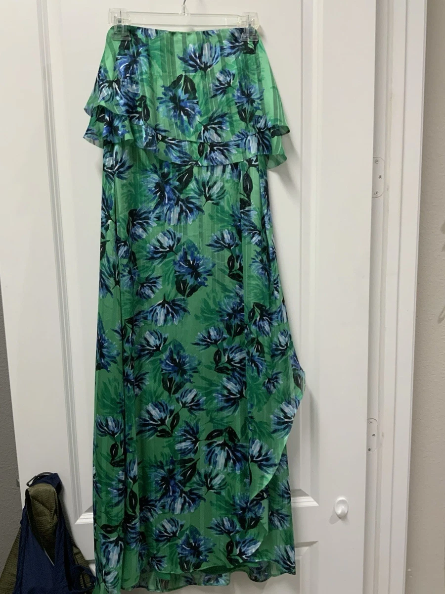 banana republic floral ruffle wrap maxi dress Banana Republic Floral Ruffle-Wrap Maxi Dress, Navy Blue SIZE 4 #426748 N0510