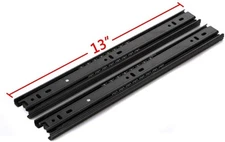 Drawer Slides, 13 Inch Full Extension 3 Section Ball Bearing Side Mounted Dra...