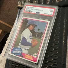 Topps 1981 Traded Fernando Valenzuela Rookie #850 PSA 7 Graded Dodgers
