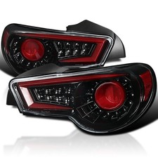 Black Housing Red Sequential LED Tail Lights 13-16 Scion FR-S Subaru BRZ Pair