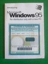 Microsoft Windows 95 With Certificate Of Authenticity  Product ID - NEW