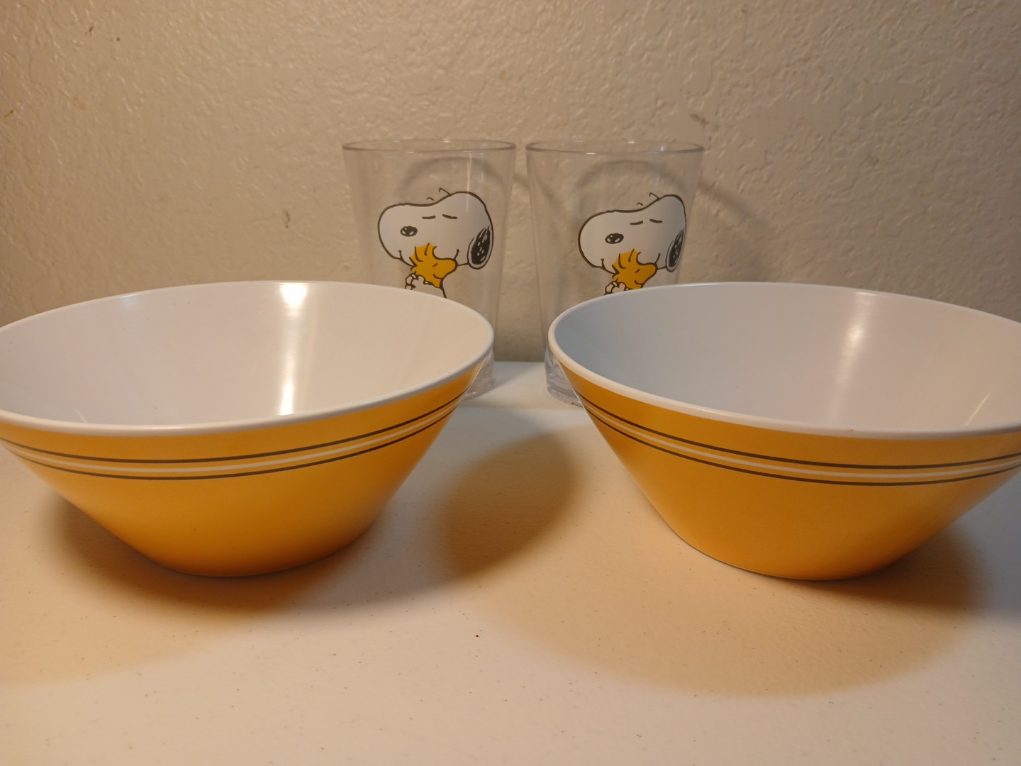 Snoopy peanuts kids Cups And Bowls *Never Used 