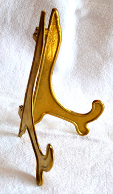 Buchhalter - Tellerständer - Messing Goldfarben  - Höhe 18 cm