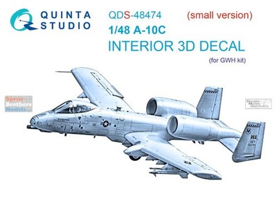 QTSQDS48474 1:48 Quinta Studio Interior 3D Decal - A-10C Thunderbolt II (GWH