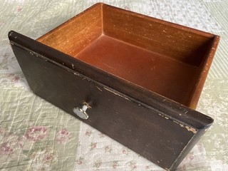 Salvaged Vtg Small Brown Wooden Cabinet/Office Table Drawer Crate