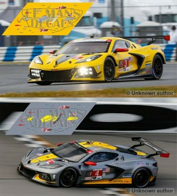 Decals Corvette C8R Daytona 2021 1:32 1:24 1:43 1:18 64 87 C8 R Chevrolet Decals