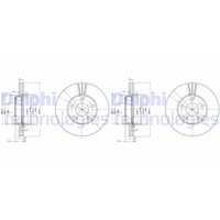 2X Delphi Bremsscheiben 282Mm BelÜFtet Vorne Passend FÜR Vw Passat | BG3199