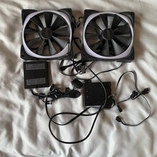NZXT Aer RGB 2 140mm Fan Kit w/ RGB 2 Fan Controllers Hue 2 PC Cooling